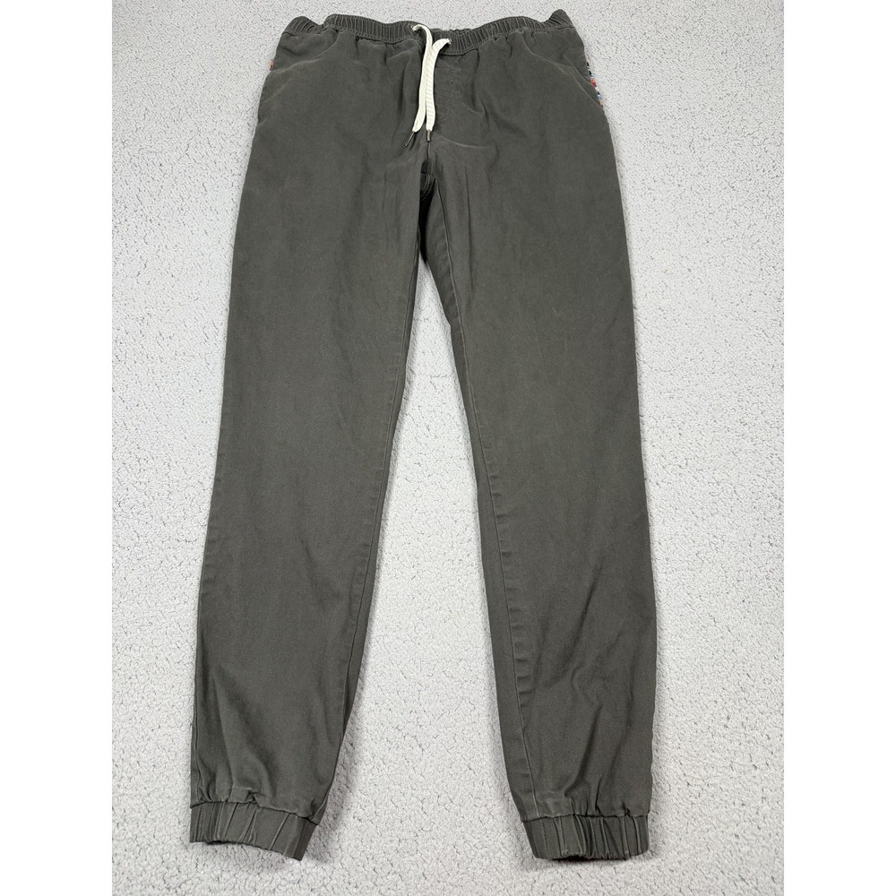 WOWIE Pants Mens Large Tall Gray Jogger Elastic Waist Stretch Drawstring Cuffed